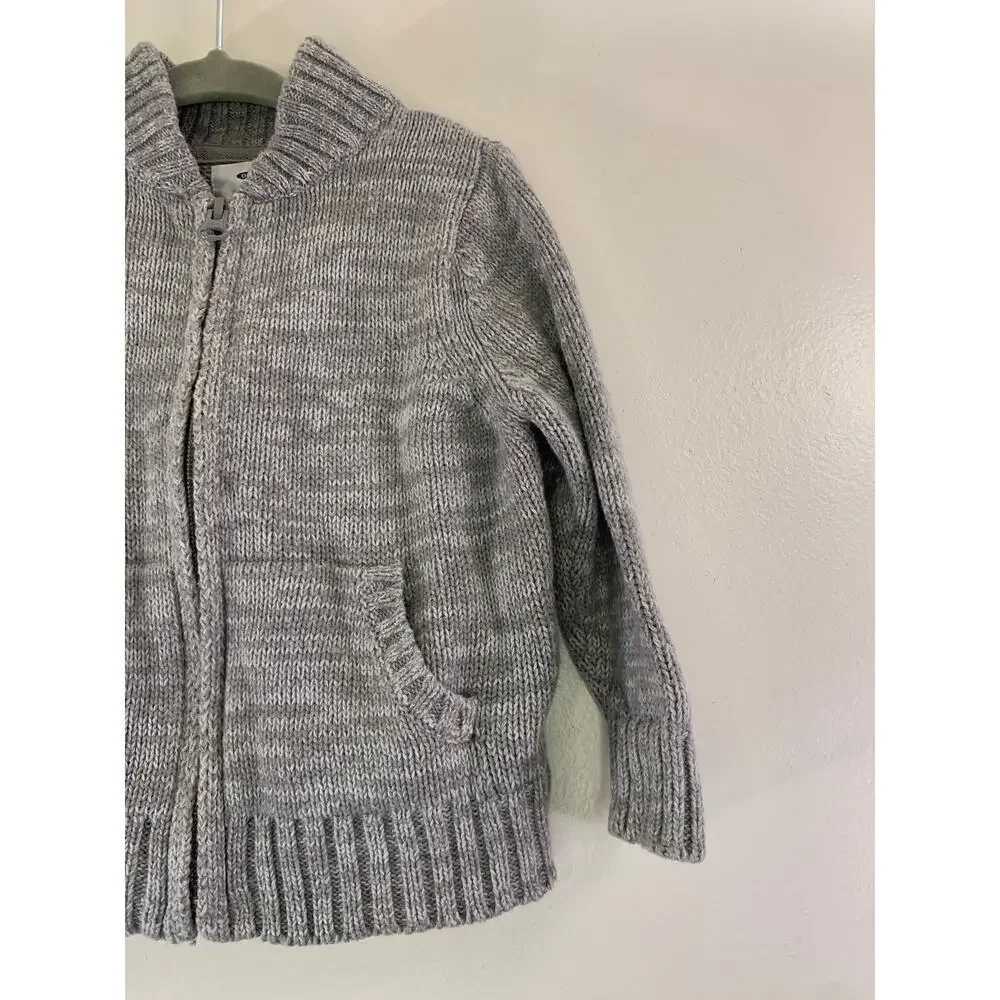 OLD NAVY Boy's Gray Zip Up Cardigan Sweater / Size: 12-18 Months